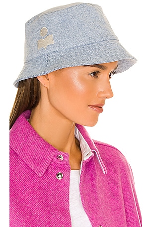 Isabel Marant Haley Bucket Hat in Light Blue | REVOLVE