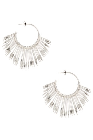 Isabel Marant Large Hoops in Metallic Silver