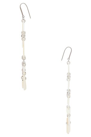 Isabel Marant Yue Long Earrings in White