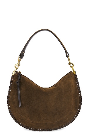 Isabel Marant Oskan Soft Zip Shoulder Bag in Sage