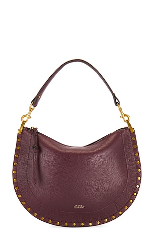 Isabel Marant Oskan Soft Zip Bag in Burgundy