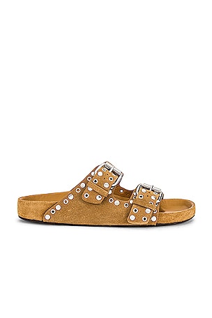 サンダル・ミュール ISABEL MARANT 'Lennyo' sandals Brown Lennyo studded suede sandals in brown - Isabel Marant
