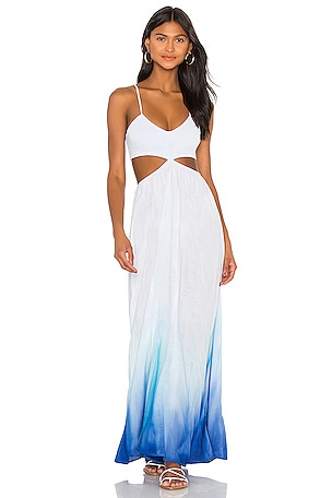 knee length dresses for ladies Bruna Strapless White Maxi Dress main image 0
