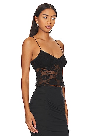 Indah Palmer Lace Camisole in Black