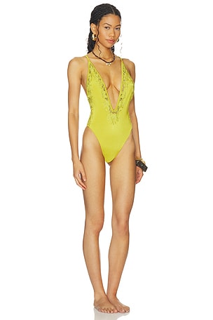 Indah Majorca Kerawang One Piece in Green