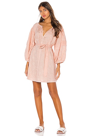 Innika Choo Hans Ufmafrok Dress in Peach | REVOLVE