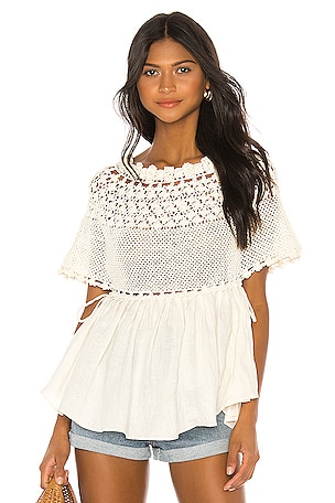 Innika Choo Paue Top in Cream | REVOLVE
