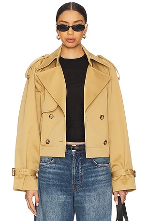 Jessica Cropped Trench Coat Ivy Oak