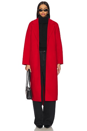 Celia Belted Double Face Coat Ivy Oak