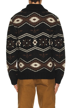 Iron & Resin Wincha Shawl Collar Sweater in Black