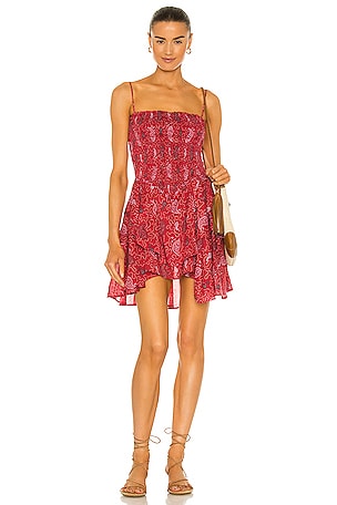 Isabel Marant Etoile Anka Dress in Red | REVOLVE