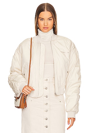LASSIE Textured Bomber Jacket in Cream – SistersandSeekers
