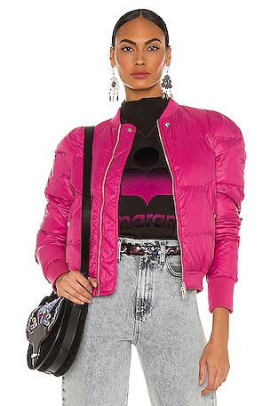 Isabel Marant Etoile Cody Jacket in Raspberry | REVOLVE
