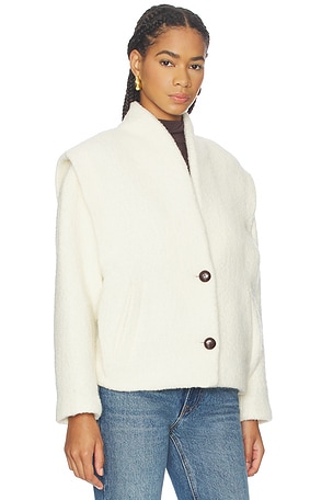 Isabel Marant Etoile Drogo Festive Comfy Coat in Ivory