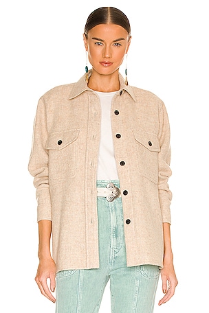Isabel Marant Etoile Faxon Jacket in Ecru | REVOLVE