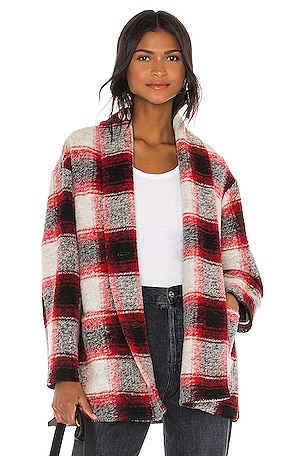 Isabel marant etoile plaid coat on sale