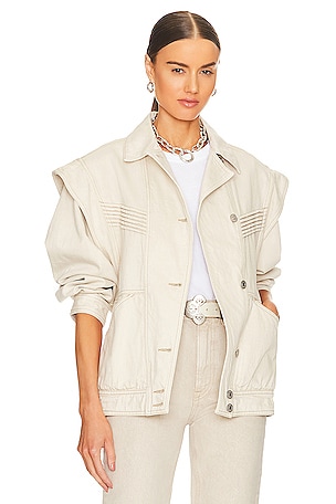 Isabel Marant Etoile Harmon Jean Jacket in Ecru | REVOLVE