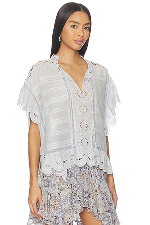 Isabel Marant Etoile Payton Top en Baby Bleu