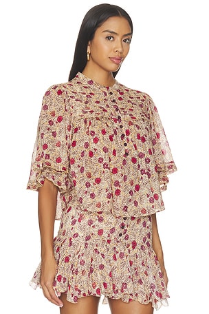 Isabel Marant Etoile Douna Top in Neutral,Pink