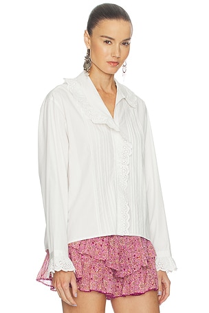 Isabel Marant Etoile Nomia Long Sleeve in White. Size 42/10. Also