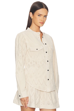 Isabel Marant Etoile Kaina Longsleeve Top in Cream