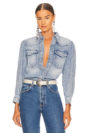 Isabel Marant Etoile CAMISA TAHISSE en LIGHT BLUE REVOLVE
