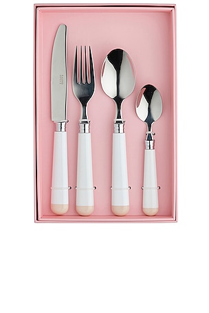 White Dipped 16 Piece Cutlery Set In The Roundhouse