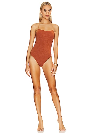 Seafolly One Piece Coral Swimsuit Stardust Square Neck Women's 12 for sale  online