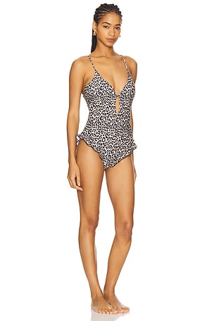 It's Now Cool The Peplum One Piece in Brown