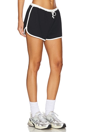 IVL Collective Scalloped Drawstring Short in Black