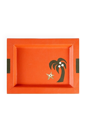 Playa Leather Rectangle Tray Jonathan Adler