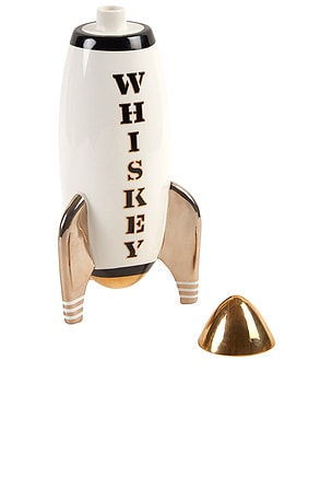 Jonathan Adler Whiskey Rocket Decanter in Metallic Gold