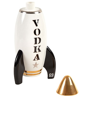 Jonathan Adler Vodka Rocket Decanter in Metallic Gold