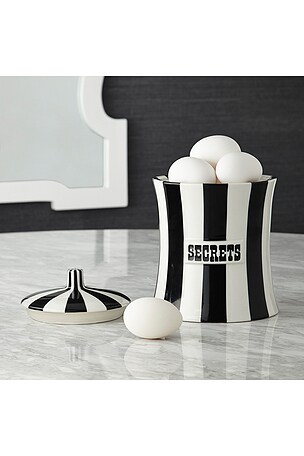 Jonathan Adler Vice Secrets Canister in Black & White