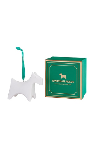 Jonathan Adler Terrier Ornament in White