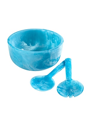 Jonathan Adler Mustique Salad Seving Set in Blue