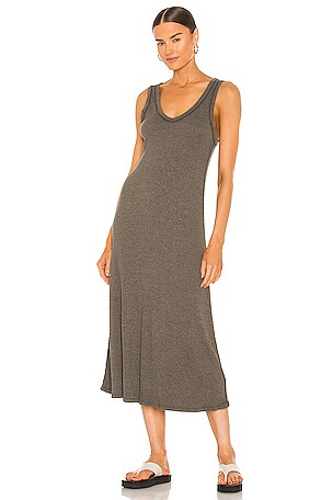 strapless open back dress Ruched Tank Dress - Birch main image 0