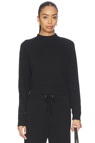Cropped Mock Neck Sweater James Perse