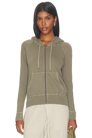 SUDADERA CON CAPUCHA Y CREMALLERA DE FELPA FRANCESA VINTAGE James Perse