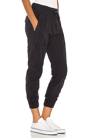 James Perse Cord Mixed Media Pant in Navy