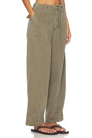 James Perse Oversized Military Pant in Olive