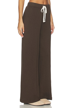James Perse Wide Leg Sweatpant in Brown