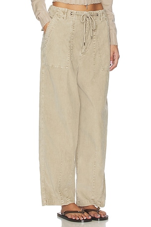 James perse pantalón de paN/A elástica de caN/Alé feno en color Beige