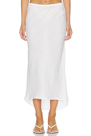 Lightweight Canvas Linen Skirt James Perse