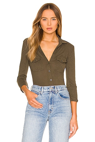 James Perse button-up hot blouse from Revolve