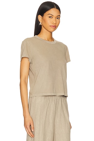 James Perse Shrunken Short Sleeve Tee in Taupe