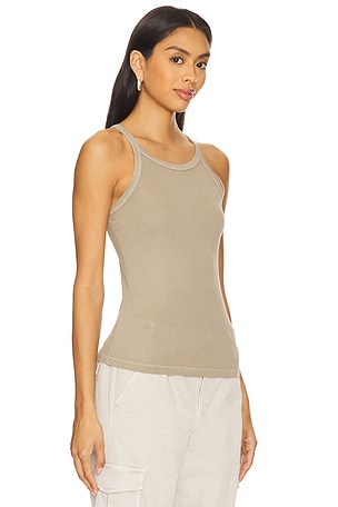 James Perse Ribbed Cami Tank in Olive