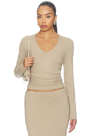 Melange Jersey Long Sleeve Tee James Perse