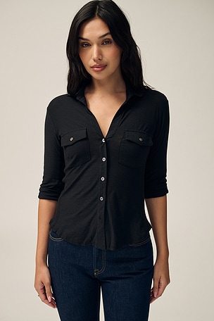Contrast Panel Shirt
