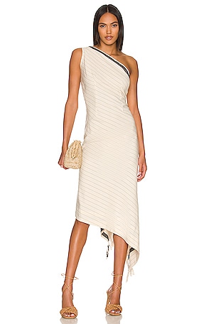 midi white cocktail dress with sleeves Ulla Johnson | Women's Sylvaine Flutter Sleeve Midi Dress in White Cotton A Line Wedding Guest Dress with Waist Tie